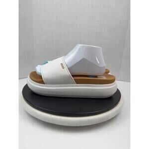 REEF Cushion Bondi Bay White Platform Slip On Slide Sandals Womens Size 9 Shoes